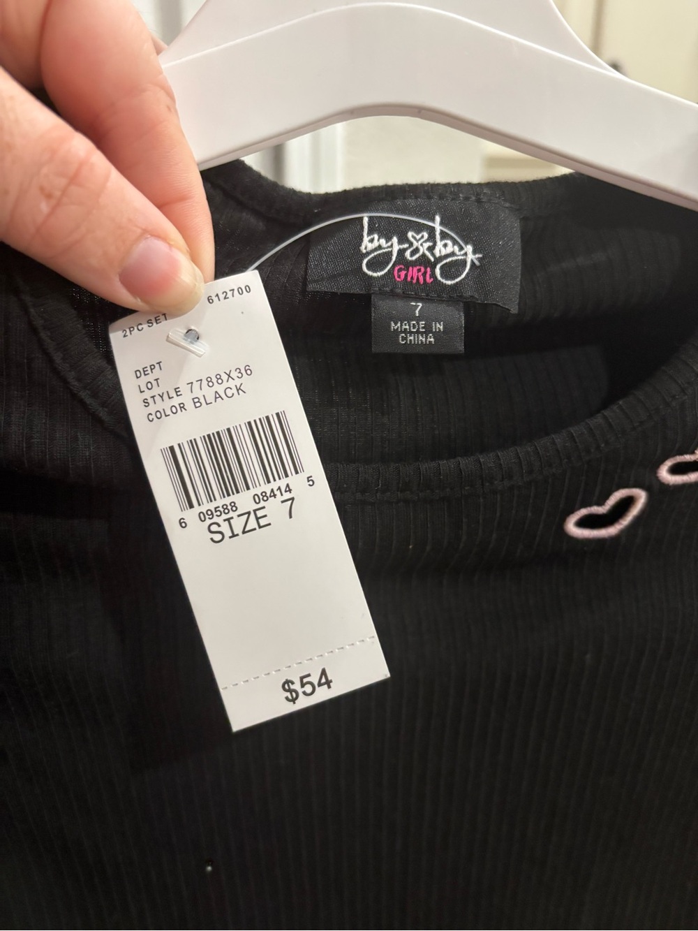 by & by Black Long-Sleeve Top with Pink Tiered Tulle Skirt - Picture 4 of 5